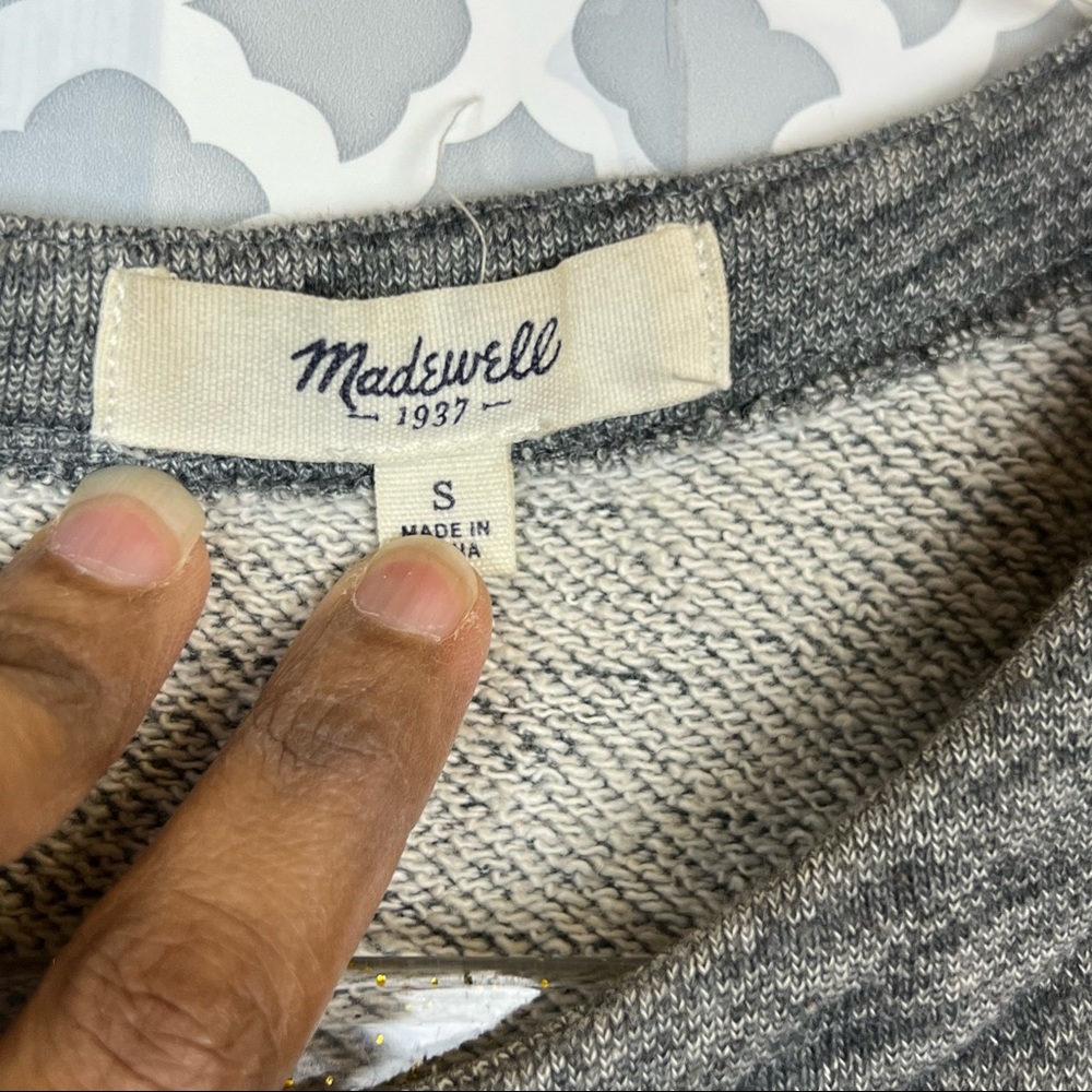GUC Madewell Heather Grey Back Zip Sweatshirt - Picture 8 of 11